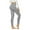 Gray, variant on WREESH Womens Yoga Pants Stretch Yoga Leggings Fitness Running Gym Sports Full Length Active Pants Yoga Full Length Pants Gray