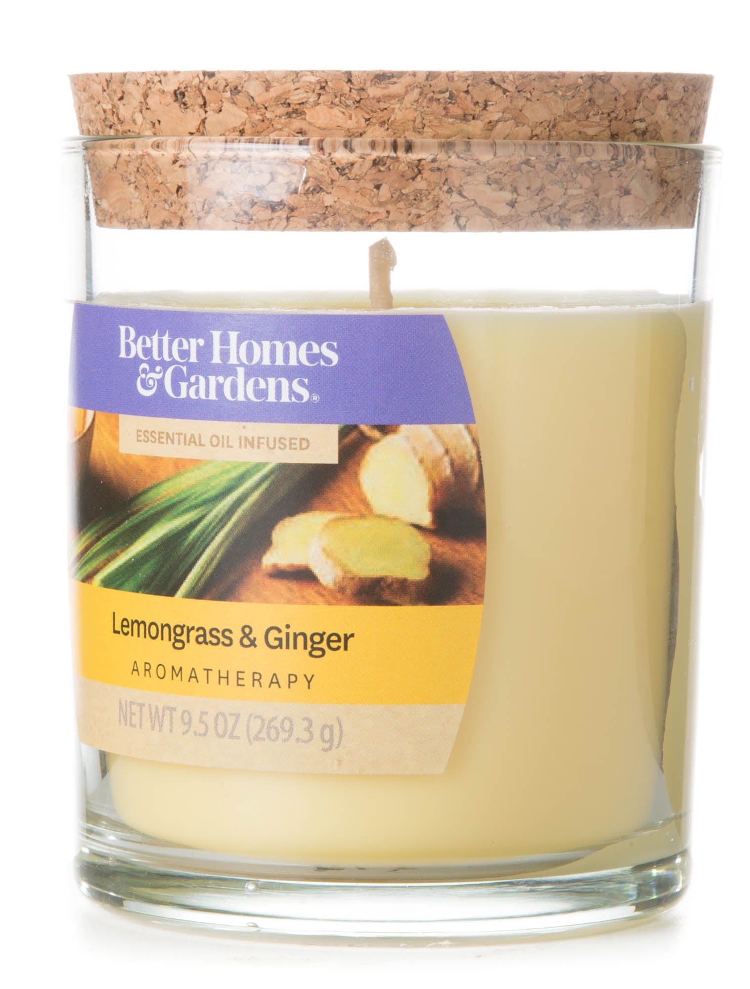 Better Homes Garden Lemongrass Ginger 9 5oz Jar Candle Green Walmart Com Walmart Com