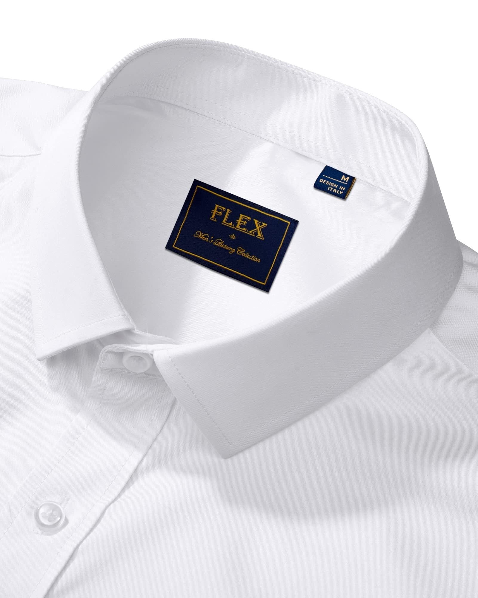 flex men's luxury collection dress shirt Canuti Luxury Flex Tailored Fit Dress Shirt Lux Shirt Black