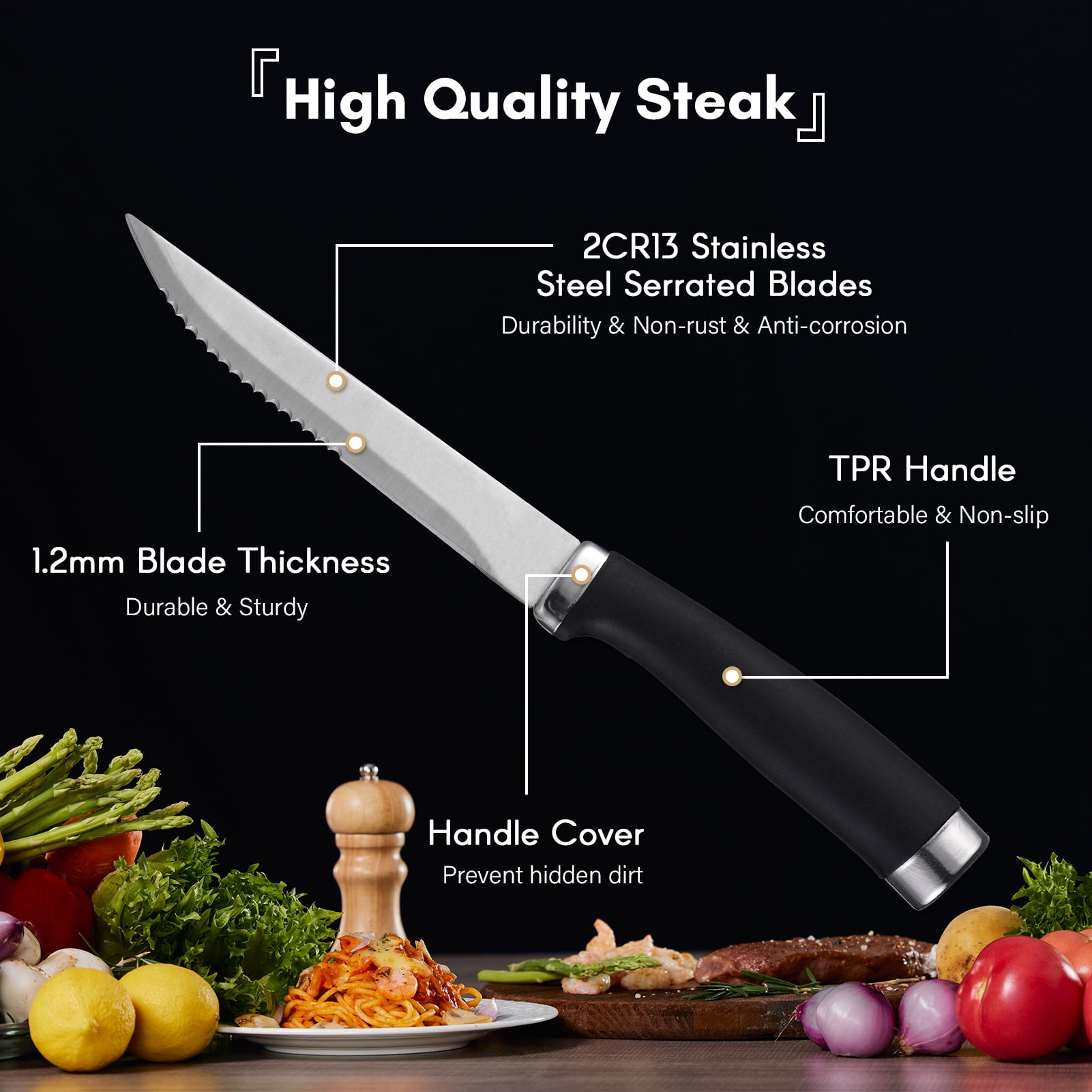 Set of 2 Steak Knives – Serenity Knives Houston