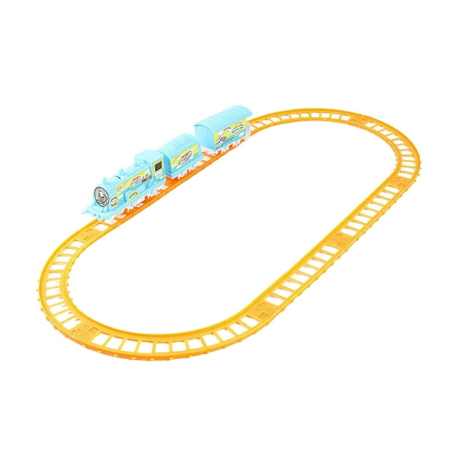 Conjunto de tren eléctrico, rompecabezas de montaje, juguete de transporte para regalos navideños Verde Zulema Juego de vías de tren