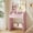 Pink, variant on Vanity Desk with Lighted Mirror, Wooden