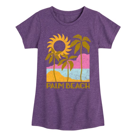 Instant Message - Palm Beach Deco - Youth Girls Fitted Short Sleeve T-Shirt