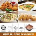 thumbnail image 3 of Gotham Steel Nonstick Deep Fry Pan 11" Square Ceramic Frying Pan Pot with Glass Lid 6.5 Quart with Basket Steamer Insert, 3 of 6