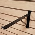 thumbnail image 4 of 12" Black Heavy Duty Slatwall Shelf Bracket with Support & Lip, 10 Pack, 4 of 6