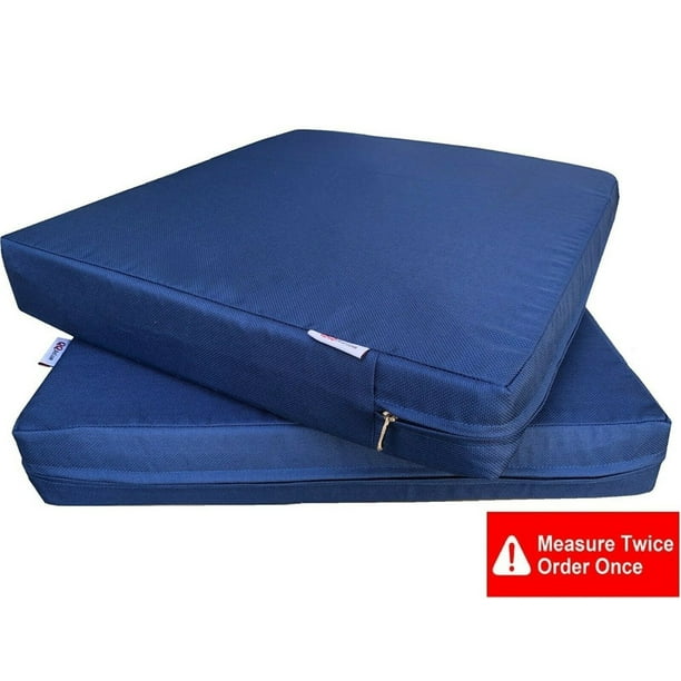 Outdoor 2 Pack Deep Seat Chair Patio Cushions Memory Foam 24"X22"X4