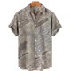 thumbnail image 5 of Camisa hawaiana con estampado 3D de periódico para hombre, camisas casuales de moda de uso diario, camisas de manga corta, blusas con botones, ropa unisex de gran tamaño con solapa 2024, 5 of 5