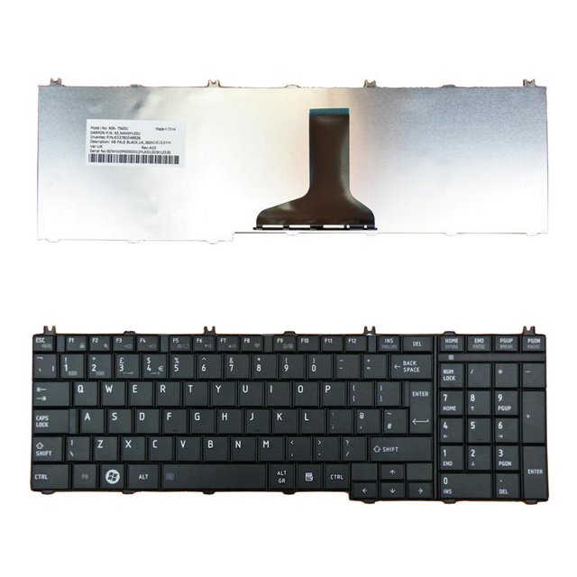 Completo Pieza de Repuesto para L755 L670 L650 L655 Series, 13.38 x 4.72 x 0.2 Pulgadas Yotijar Teclado de diseño en inglés