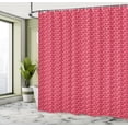 thumbnail image 5 of Ambesonne XOXO Shower Curtain, Love Design Kiss, 69"Wx84"L, Dark Coral Charcoal Grey, 5 of 5