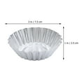 thumbnail image 5 of Frcolor 48Pcs Aluminum Alloy Egg Tart Molds Thick Reusable Flower Cupcake Mold Muffin Baking Cup Tartlet Pan (Silver), 5 of 6