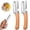 2 Pcs, variant on Vegetable Micro Drag Peeler with Bottle Opener and Wooden Handle Stainless Steel Blade Kitchen Tool for Fruit Veggie Pumpkin Gifts for Mom