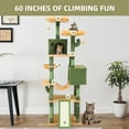 thumbnail image 4 of Uforic 76" Large Cactus Cat Tree Tower, Multi-Level Cat Condo with sisal Scratching Post & Plush Platform, Hammock, Green, 4 of 9