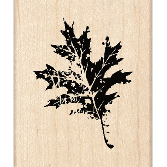 Sello de caucho montado en madera Inkadinkado G Hoja de roble