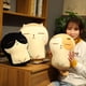 thumbnail image 2 of Cute/Soft/Cartoon/Cat Plush Throw Pillow/Creative Imitation Toast Cat Figure/Children's Birthday Gift/Christmas Giftstyle440cm Deng Xun unisex, 2 of 2