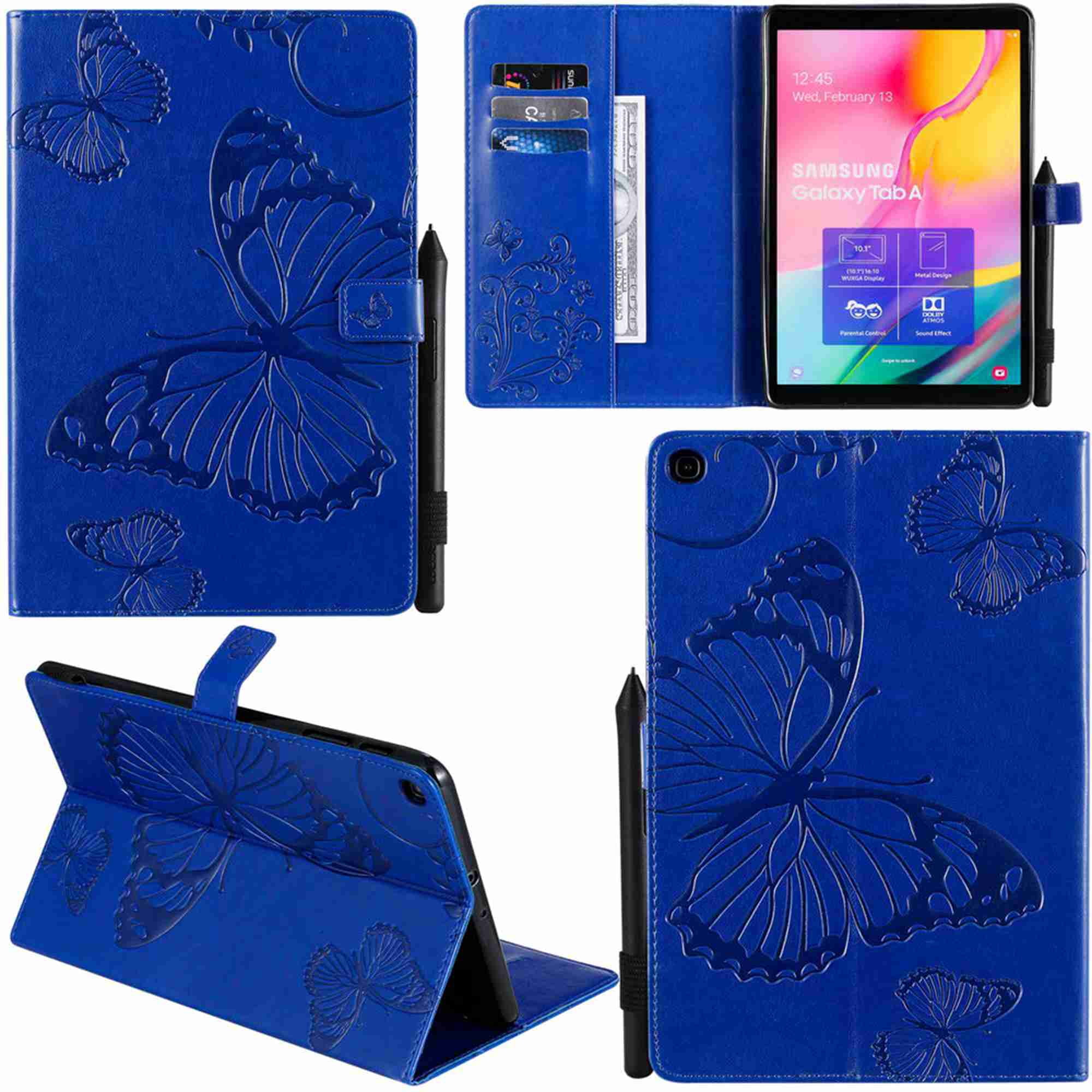 Samsung Galaxy Tab A 10.1 2019 Case, Dteck Multi-Angle Viewing Protective PU Leather Folio Cover for Samsung Galaxy Tab A 10.1 Inch SM-T510/SM-T515 2019 Release Tablet, Blue