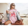 thumbnail image 3 of VibeNest Studio Unisex Funny Crab Bubble Gum Beach Vacation Cocktail Summer Garment Dyed Graphic T-Shirt, 3 of 8