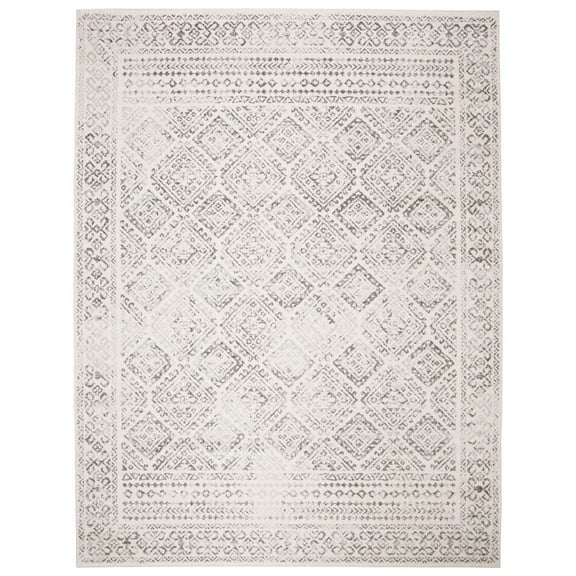 SAFAVIEH Tulum Ophelia Bordered Geometric Area Rug, 12' x 15', Ivory/Grey