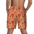 thumbnail image 2 of Lsque Mens Swim Trunks Yellow And Red Maple Leaves Pattern - Bathing Suit Compression Liner - Beach Swim Shorts Swimwear - (S-3XL) - Stretch Quick Dry -Medium, 2 of 9