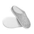 thumbnail image 3 of Fotbe Silver Mosaic Pattern Women's Fuzzy Curly Fur Memory Foam Loafer Slippers Indoor Outdoor Slippers Winter Home Shoes-44/45, 3 of 7