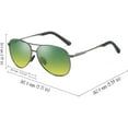 thumbnail image 6 of FEISEDY Night Driving Glasses Night Vision Aviator Anti Glare Eyewear for Men Women B2294, 6 of 7