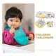 thumbnail image 4 of 5pcs Kids Laboration Bamboo Fibra de bambú Placa de alimentos placa de alimentos tazón taza cuchara cuchara fijada, 4 of 5