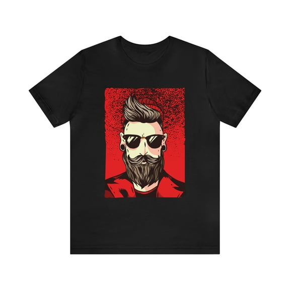 Bearded Hipster With Beard Shirt