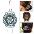 thumbnail image 4 of Shisuyan Fourchette à Cheveux Turquoise Épingle à Cheveux Vintage Style Chinois Support de Cheveux Décoration, 4 of 8