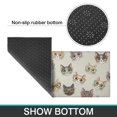 thumbnail image 6 of Cat with Glasses Beige Pattern Anti Fatigue Kitchen Rugs Set Of 2, Non Slip Washable Decorative Floor Mats for Kitchen Sink Laundry, 17"x30" and 17"x47", 6 of 6