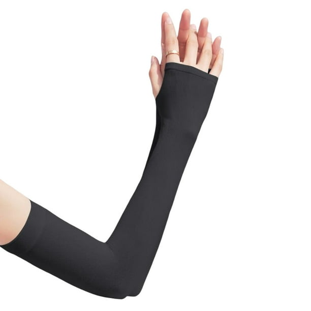 Manga de brazo Minnieouse de Nylon multicolor Suministros de ciclismo de verano Protección solar Negro