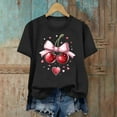 thumbnail image 4 of PNTUTB Fashion Versatile Women's Valentine's Day Print Casual Crew Neck Short Sleeve Comfort Loose T Shirt, 4 of 6