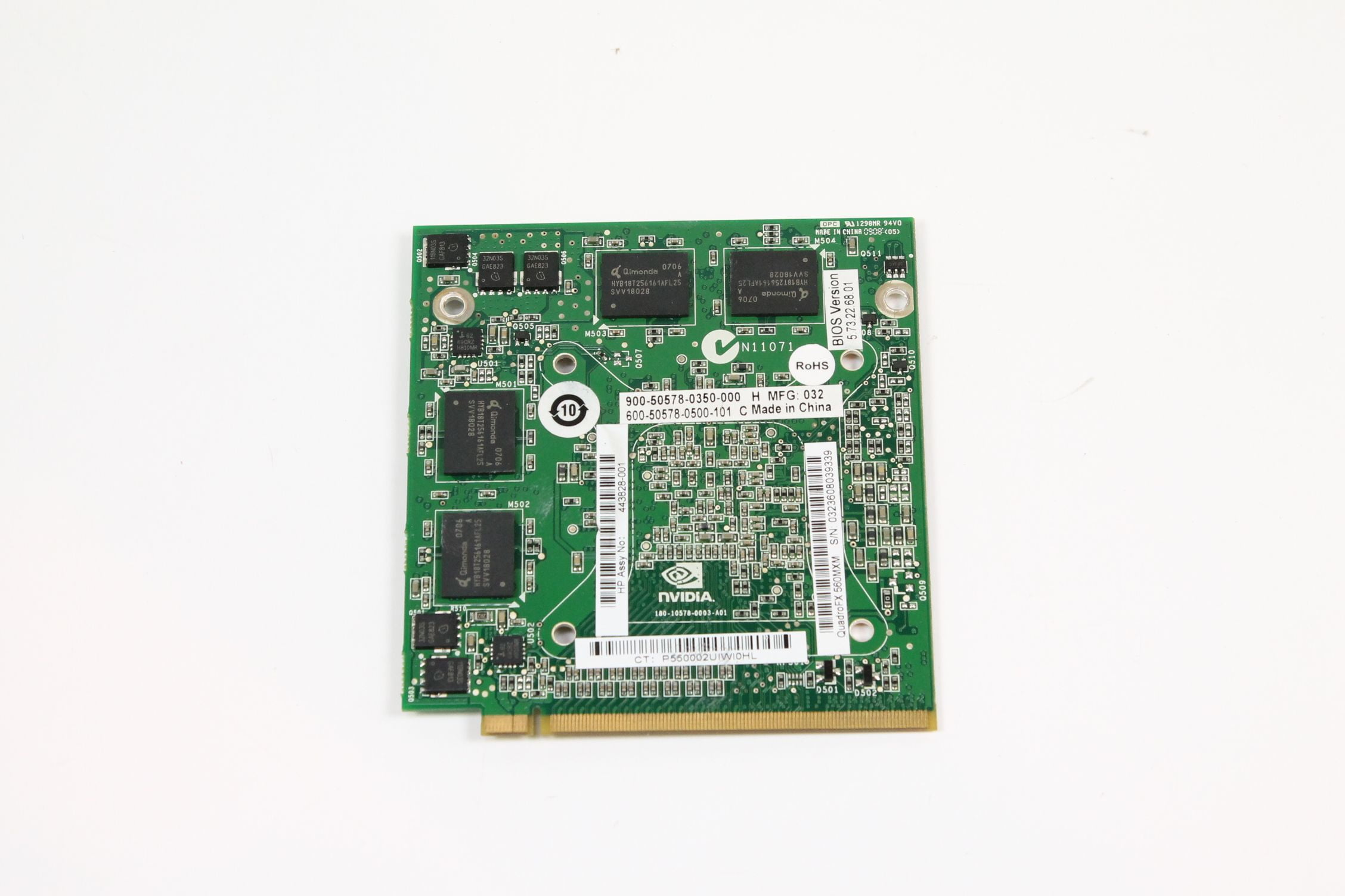 HP ProLiant XW460C Quadro FX 560 MXM 256MB Server Video Card 463951-001