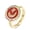 Red, variant on Cubic Zirconia Blue Ring Enamel Moon Star Statement Polished Comfort Fit Size 7 Adjustable 17mm P442