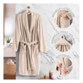 thumbnail image 4 of Bata de Baño Suave, Absorbente y de Secado Rápido, Unisex Real Textil (Beige, Unitalla), 4 of 6