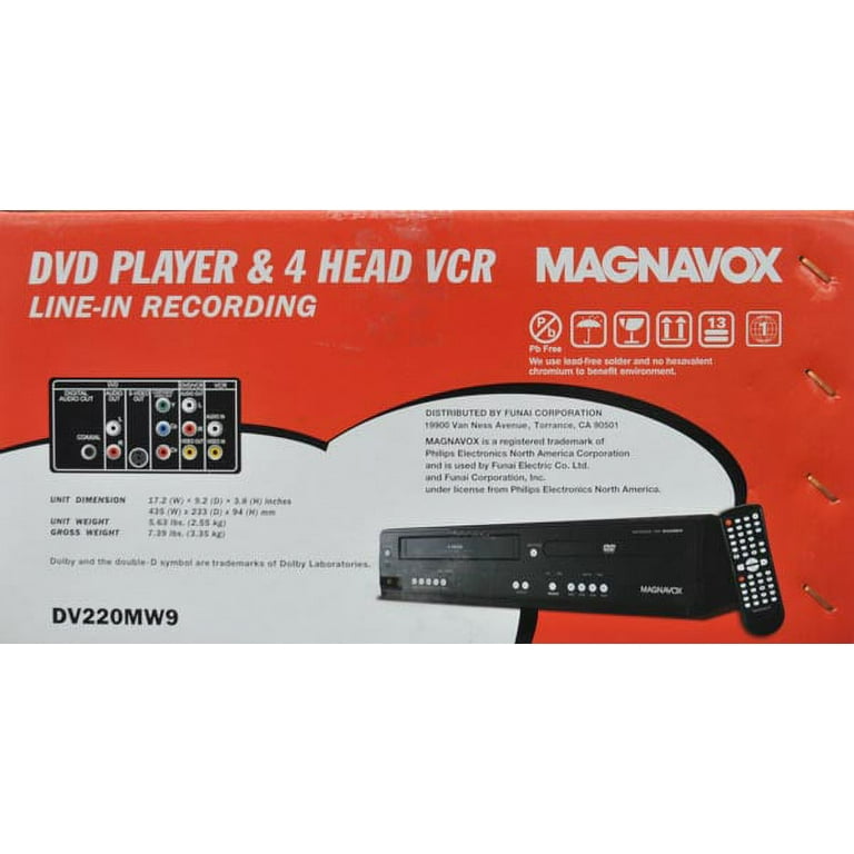 Magnavox DV220MW9 DVD/VCR Combo Recorder with Remote Control