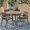 Gray, variant on GDF Studio Estrada Outdoor Mesh and Acacia Wood 5 Piece Dining Set, Gray and Black
