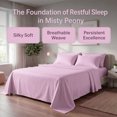 thumbnail image 2 of REGALWOVEN Microfiber Bed Sheet, Breathable Flat Sheet,  Bedding for Bedroom Light Pink 96x106in, 2 of 5