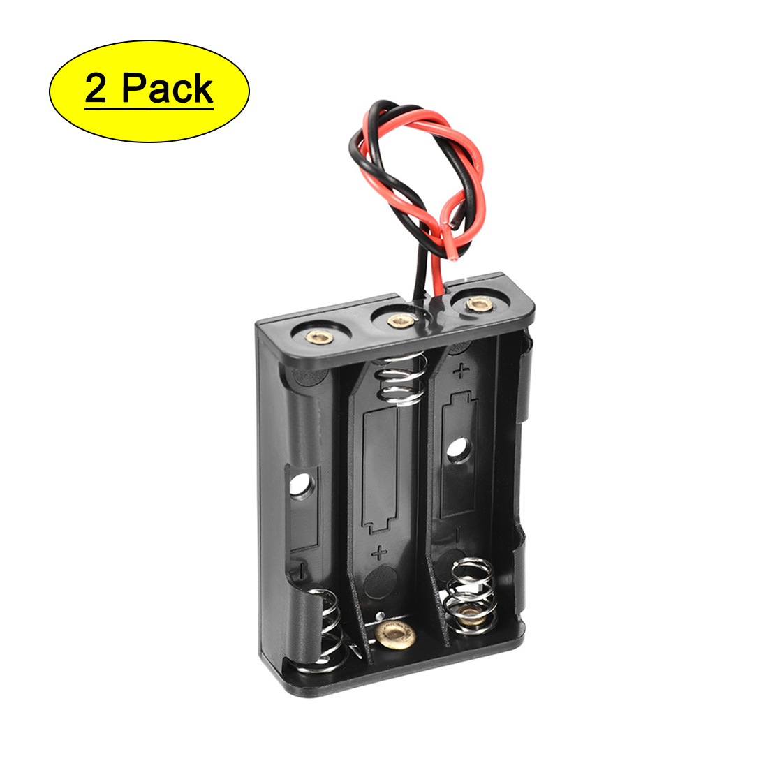 3 x 1.5V AAA Battery Spring Clip Holder Storage Cases Box Wire Leads