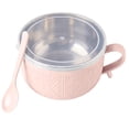 thumbnail image 4 of Large Ramen Bowl,Ramen Noodle Bowls with Lid,Soup Bowl,Dishwasher Safe Ramen Bowls for Rice,Pho & Soup,Ideal Gift for College,Male & Female,Dorm Room,3 Colors Option(5.51x3.74")(Pink), 4 of 8