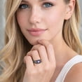 thumbnail image 5 of Danielle Wedding Ring Set for Women CZ Black Engagement Ginger Lyne Collection, 5 of 6