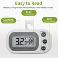 thumbnail image 6 of Asoricing Digital Refrigerator Thermometer 2 Pack, Thermometer Refrigerator with Large LCD Screen, Stand and Magnetic Back, for Room,Kitchen(White), 6 of 8