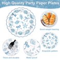 thumbnail image 3 of Platos de fiesta costeros Justforjoyful, 48 unidades, 18 y 23 cm, color azul, 3 of 7