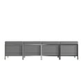 thumbnail image 6 of Flash Furniture HERCULES Imagination Series 4 Piece Gray LeatherSoft Waiting Room Lounge Set with Ganging Clips - Reception Bench with Ganging Clips, 6 of 9