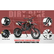 50Engine Dirt Bike for Adults & Kids, 2-Stroke Gas Powered Off-Road Motorcycle, 330LBS Capacity with Hydraulic Disc Brakes & Suspension, 25MPH Max Speed, Pull Start Mini Dirt Bike
