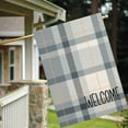 thumbnail image 2 of Welcome Blue Buffalo Plaid House Flag Vertical Double Sided 28x40 Inch Small Yard Flags for Outdoor Seasonal Autumn Thanksgiving Farmhouse Decoration, 2 of 5