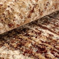 thumbnail image 3 of HomeRoots 487126 5 x 8 ft. Maroon & Gold Abstract Power Loom Distressed Stain Resistant Rectangle Area Rug, 3 of 8