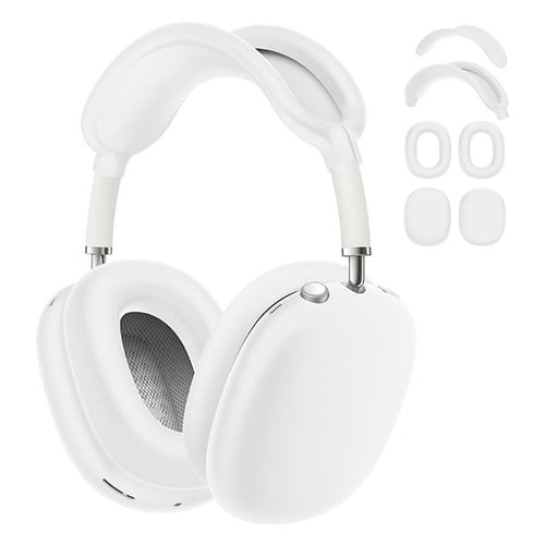 GadgetCom Headphone Case Compatible with Apple AirPods Max 1 2 , 4-in-1 Soft Silicone Shell Skin – Headband Protector, Inner & Outer Ear Cushion Covers
