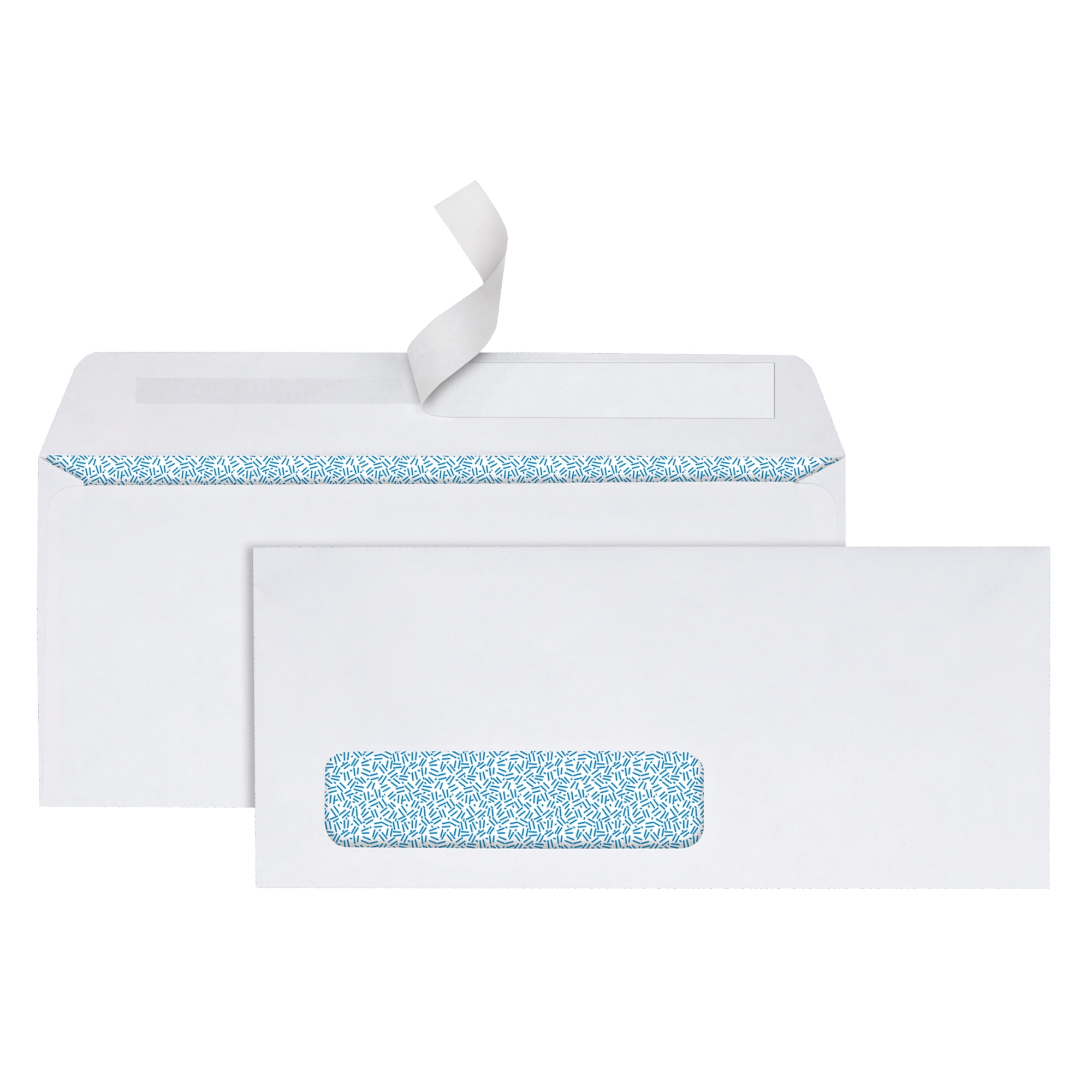 Office Depot Clean Seal(TM) Security Window Envelopes, #10 (4 1/8in. x 9 1/2in.), White, Pack Of 250, 77292