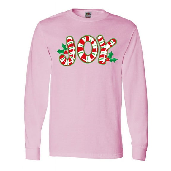 Inktastic Candy Cane Joy Long Sleeve T-Shirt
