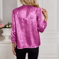 thumbnail image 5 of QHFBli Women Sequin Jacket Glitter Sparkle Open Front Casual Long Sleeve Blazer Coat, 5 of 9