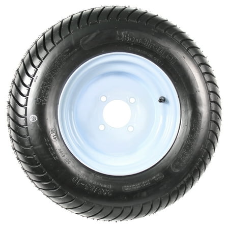 eCustomrim Trailer Tire Rim 20.5 x 8 x 10 205/65-10 20.5x8.0-10 Load C 4 Lug Wheel White